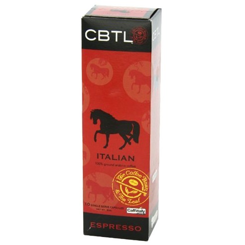 커피빈 CBTL 이탈리안 에스프레소 캡슐커피, 8g, 10개입, 4개