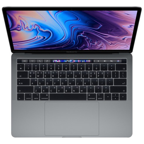 Apple 2019년 맥북 프로 터치바 13 8세대, 스페이스 그레이, i5-2.3GHz quad-core, SSD 512GB, Iris 655