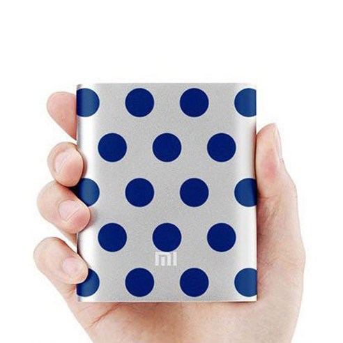호랑무보 샤오미 10400 mAh 보조배터리용 디자인 스킨, 도트 패턴(블루), 1개