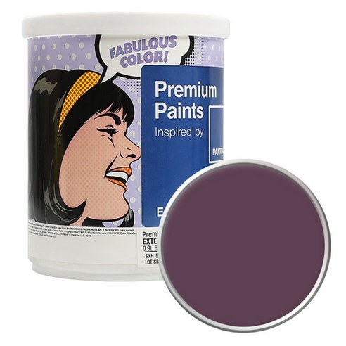 노루페인트 팬톤 외부용 실외 저광 페인트 1L, 19-1608 Prune Purple