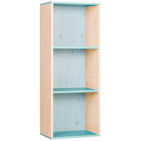 하우디가구 칸높은 3단 DIY 칼라박스, 화이트옹이 + 블루옹이