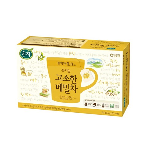 순작 유기농 고소한 메밀차 티백, 120g, 80개입, 1개