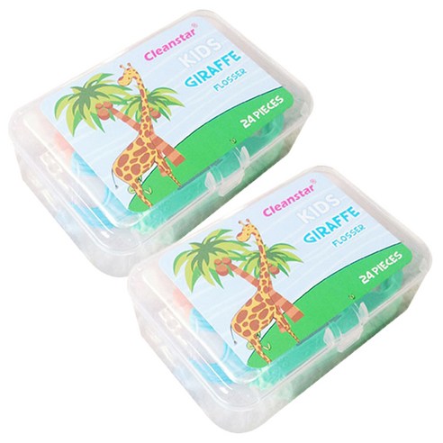 애니멀 모양 유아치실, 24개입, 12개