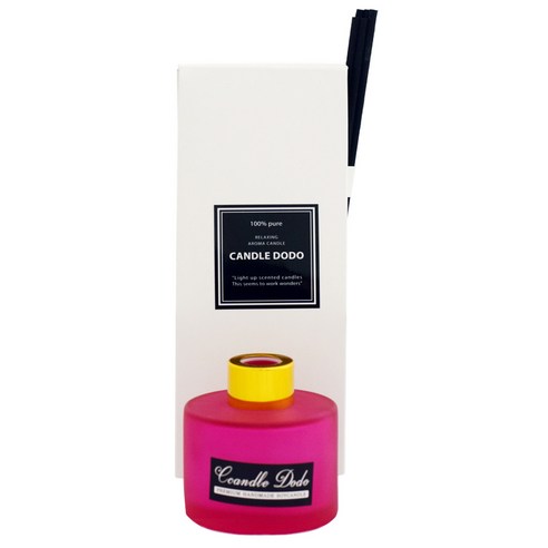캔들도도 천연아로마 컬러라운드 핫핑크 디퓨저 100ml, 비치블랭킷