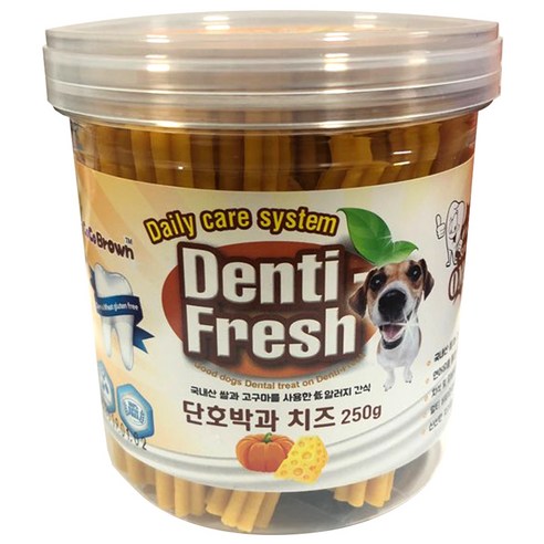 덴티프레쉬 애견 덴탈껌 250g, 1개입, 단호박과 치즈