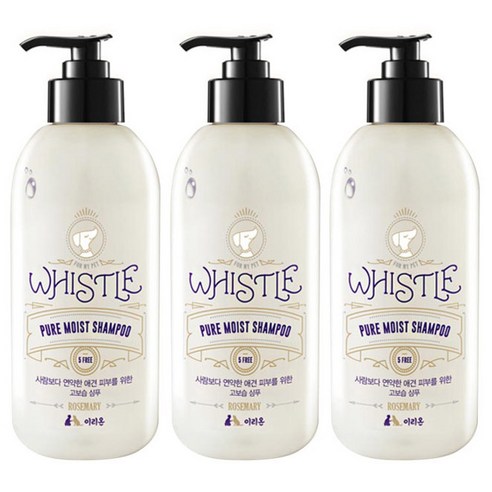 휘슬 퓨어 모이스트 애견샴푸, 500ml, 3개