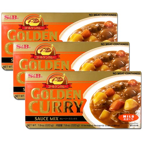 에스앤비 골든카레 순한맛, 220g, 3개입