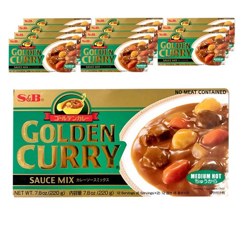 에스앤비골든 카레 중간맛, 220g, 12개