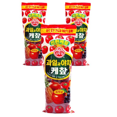 오뚜기 과일과야채케찹475g X 3 케찹 케첩 케챂 캐찹 돈까스 소스, 475g, A03_오뚜기과일과야채케찹 X 3