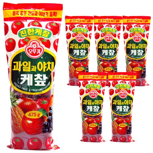 오뚜기 과일과 야채 케찹, 475g, 6개