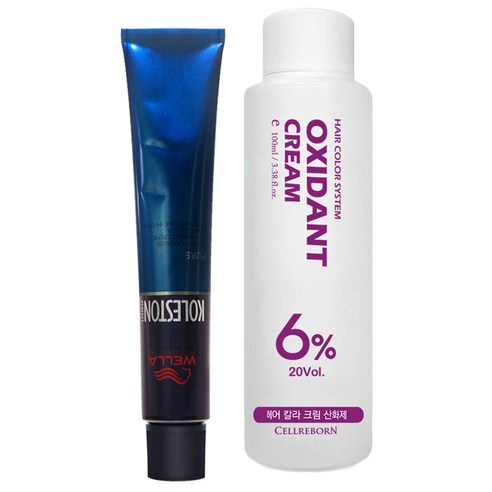 웰라 뉴콜레스톤 퍼펙트 퓨어컬러 염색제 80g + 산화제 100ml, 애쉬그레이 6/11, 1세트