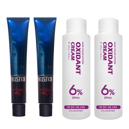 웰라 뉴콜레스톤 퍼펙트 퓨어컬러 염색제 80g + 산화제 100ml, 바이올렛 10/6, 2세트