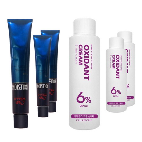 웰라 뉴콜레스톤 퍼펙트 퓨어컬러 염색제 80g + 산화제 100ml, 바이올렛 10/6, 3세트
