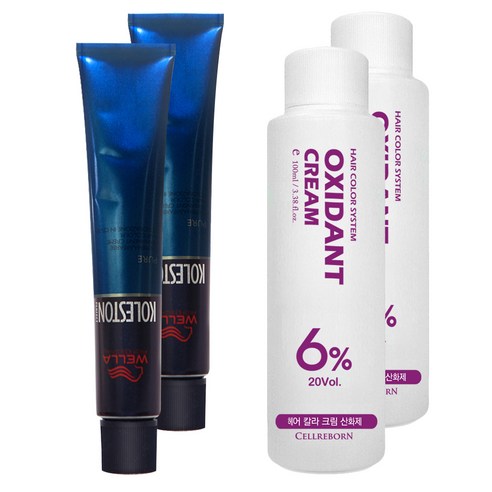 웰라 뉴콜레스톤 퍼펙트 퓨어컬러 염색제 80g + 산화제 100ml, 바이올렛 8/6, 2세트