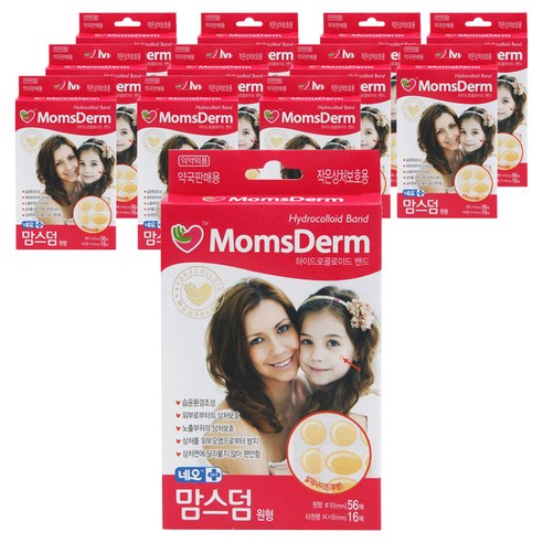 네오메디제약 맘스덤 하이드로콜로이드 밴드 원형 혼합 72매, 12개