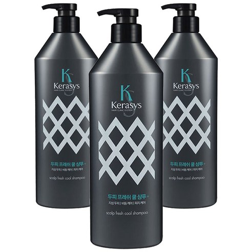 케라시스 두피 프레쉬 쿨 샴푸 플러스, 600ml, 3개