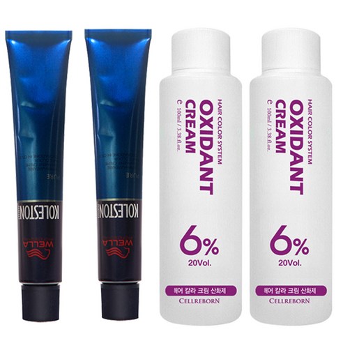 웰라 뉴콜레스톤 퍼펙트 퓨어컬러 염색제 80g + 산화제 100ml, 로즈 10/5, 2세트