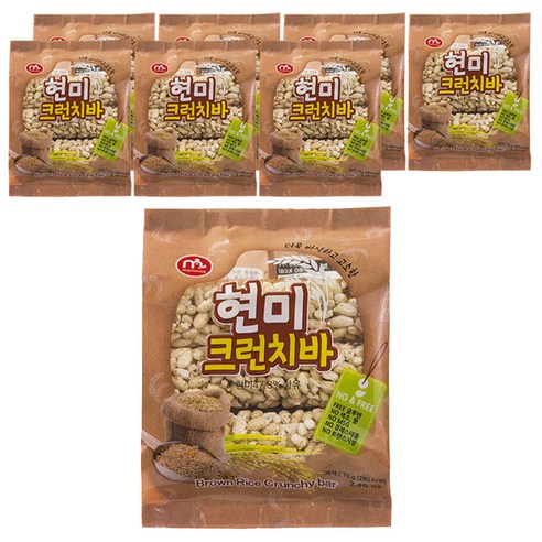 맘모스제과 현미 크런치바, 70g, 8개
