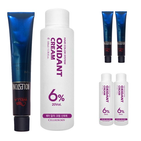 웰라 뉴콜레스톤 퍼펙트 퓨어컬러 염색제 80g + 산화제 100ml, 오렌지베이지 6/34, 3세트
