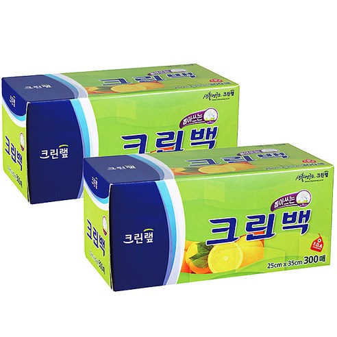 [크린랲] 크린백(중) 25cmx35cm 300매, 중(M), 2개입 주방수납/잡화 Best Top5