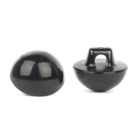고급 인형 눈알 단추형 5mm, 검정, 100개
