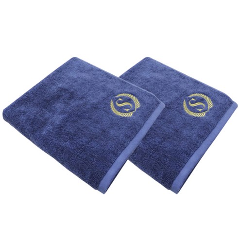 송월타월 슈퍼클래스 B450 바스타올 480g 면사, 청색, 2장