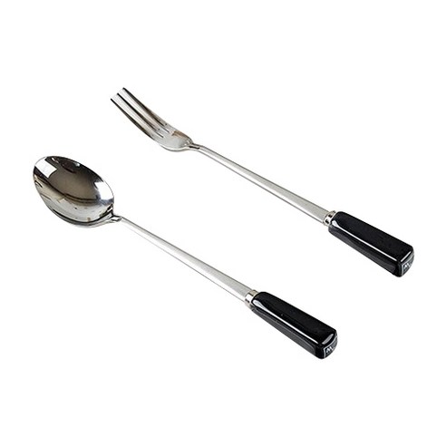 더리빙샵 HWF 블랙 라인 티포크 세트 소, 1세트, 티스푼 3p + 티포크 3p