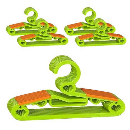 데코즈인 하트논슬립 어린이옷걸이, 그린, 30개