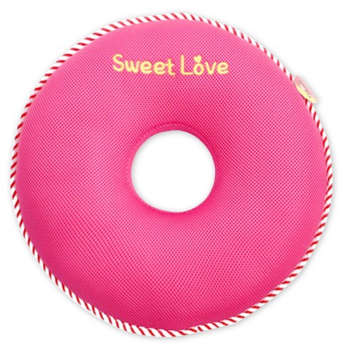 스위트 에어매쉬 원형 도넛 방석, 분홍, 1개