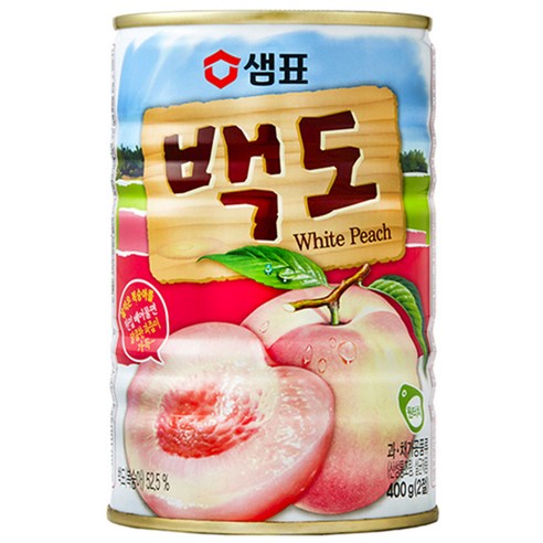 샘표 백도 통조림, 400g, 24개입
