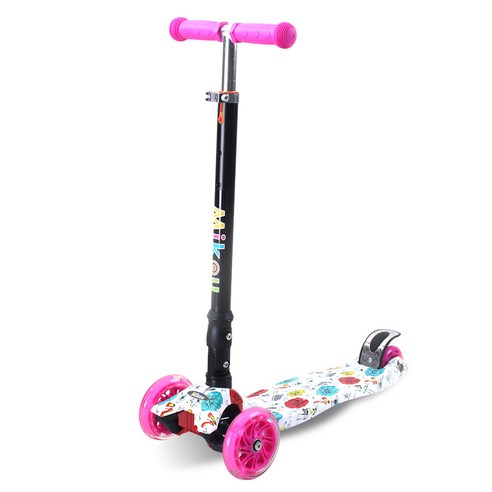 미코우 아동용 접이식 발광 킥보드, 플라워, 1개