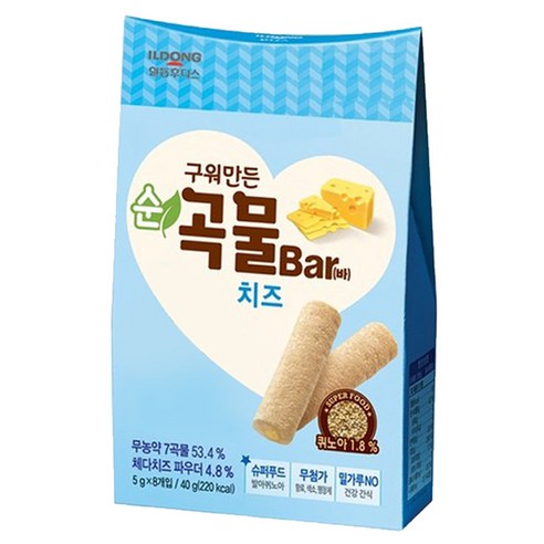 일동후디스 구워만든 순곡물바, 치즈맛, 40g, 1개