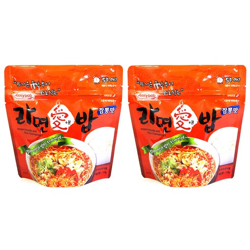 이지밥 라면애밥 짬뽕맛, 110g, 2개