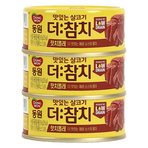동원 더참치 통조림 핫치폴레, 90g, 3개