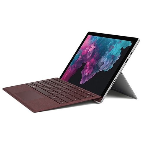 마이크로소프트 서피스 프로6 노트북 KJT-00010 (8세대 i5 31.24cm WIN10), 256GB, 8GB, 플래티늄(버건디 시그니처타입커버 패키지)