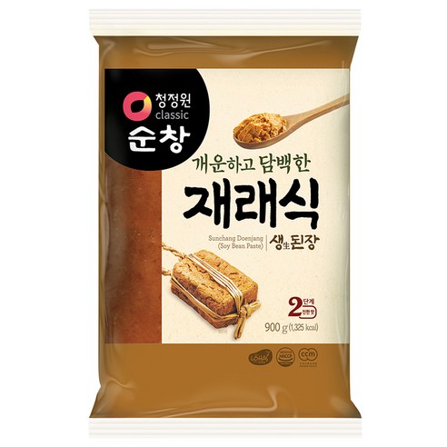 청정원순창 개운하고 담백한 재래식 생된장, 900g, 1개