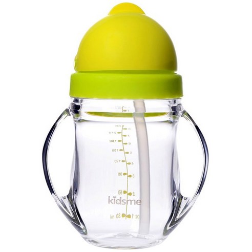 키즈미 유아용 트라이탄 트레이닝 빨대컵 240ml, 1개, 라임