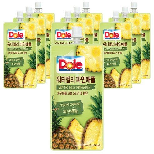 돌 워터 젤리 파인애플, 130ml, 10개입