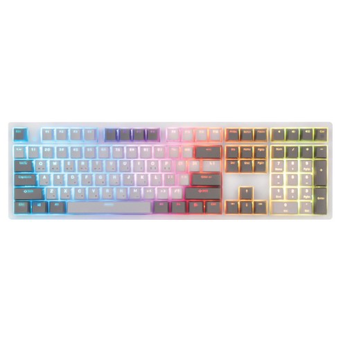 COX 콕스 엠프리스 RGB PBT 완전방수 유선 일반형 키보드 50g, 화이트 키캡(화이트 & 그레이 키캡), COX EMPRESS PBT RGB, 무접점