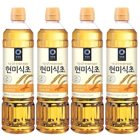 청정원 현미 식초, 500ml, 4개