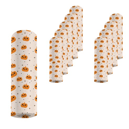 나노씨엔티 랩핑포장지 297 x 420 mm, 귀여운호박, 10개입