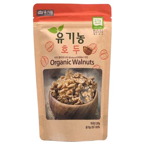 [유가원] 유기농 호두 봉지, 200g, 1개