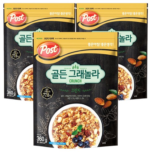 포스트 골든 그래놀라 크런치 시리얼, 360g, 3개