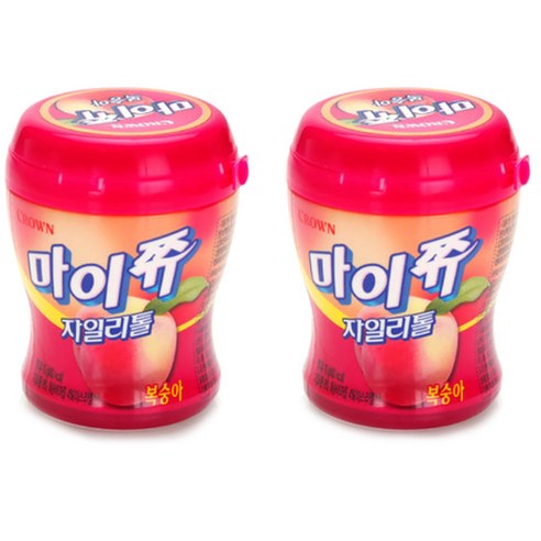 크라운 마이쮸 용기 복숭아, 110g, 2개