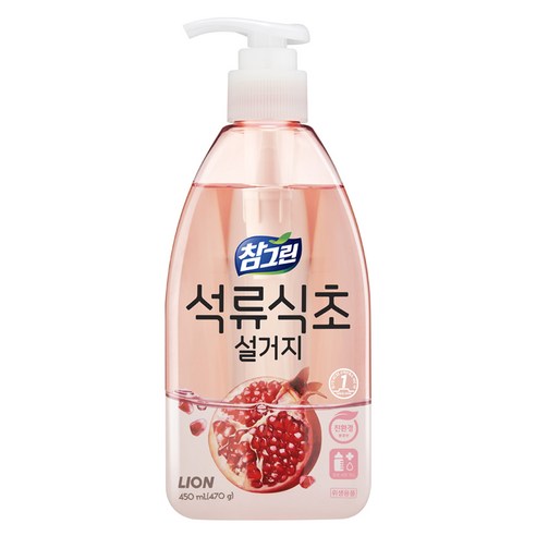 참그린 석류식초 설거지 주방세제 용기형, 470g, 1개