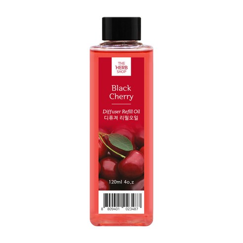 더허브샵 디퓨저 리필 오일, 블랙체리, 120ml