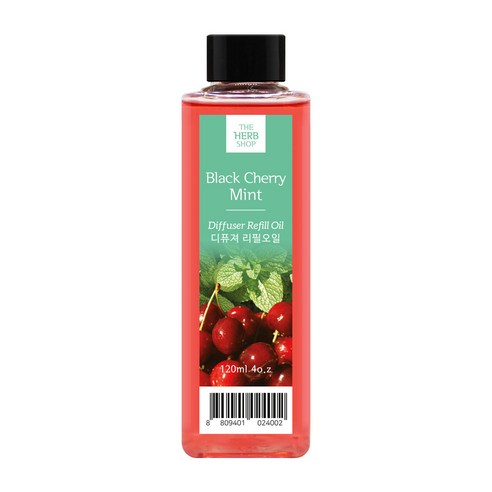 더허브샵 디퓨저 리필 오일, 블랙체리 민트, 120ml