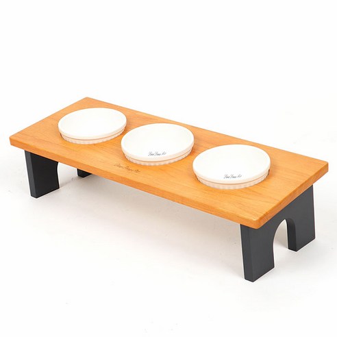 딩동펫 원목 프리미엄 반려동물 식기 3구: 편안하고 스타일리시한 반려동물 급수기