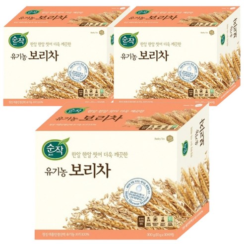 순작 유기농 보리차 티백, 10g, 30개입 x 3개