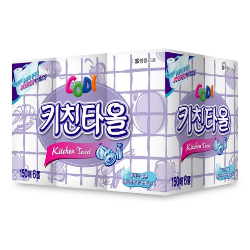 코디 키친타올 150매, 6롤, 1팩, 1개